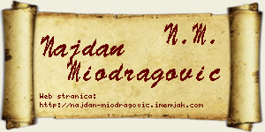 Najdan Miodragović vizit kartica